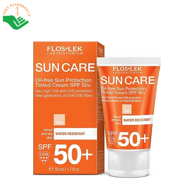 Kem chống nắng Floslek Sun Care Oil-Free Toning Cream SPF 50+